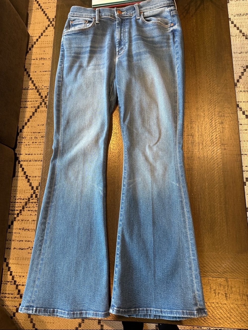 MOTHER Light Blue Flare Jeans - Classic Wash